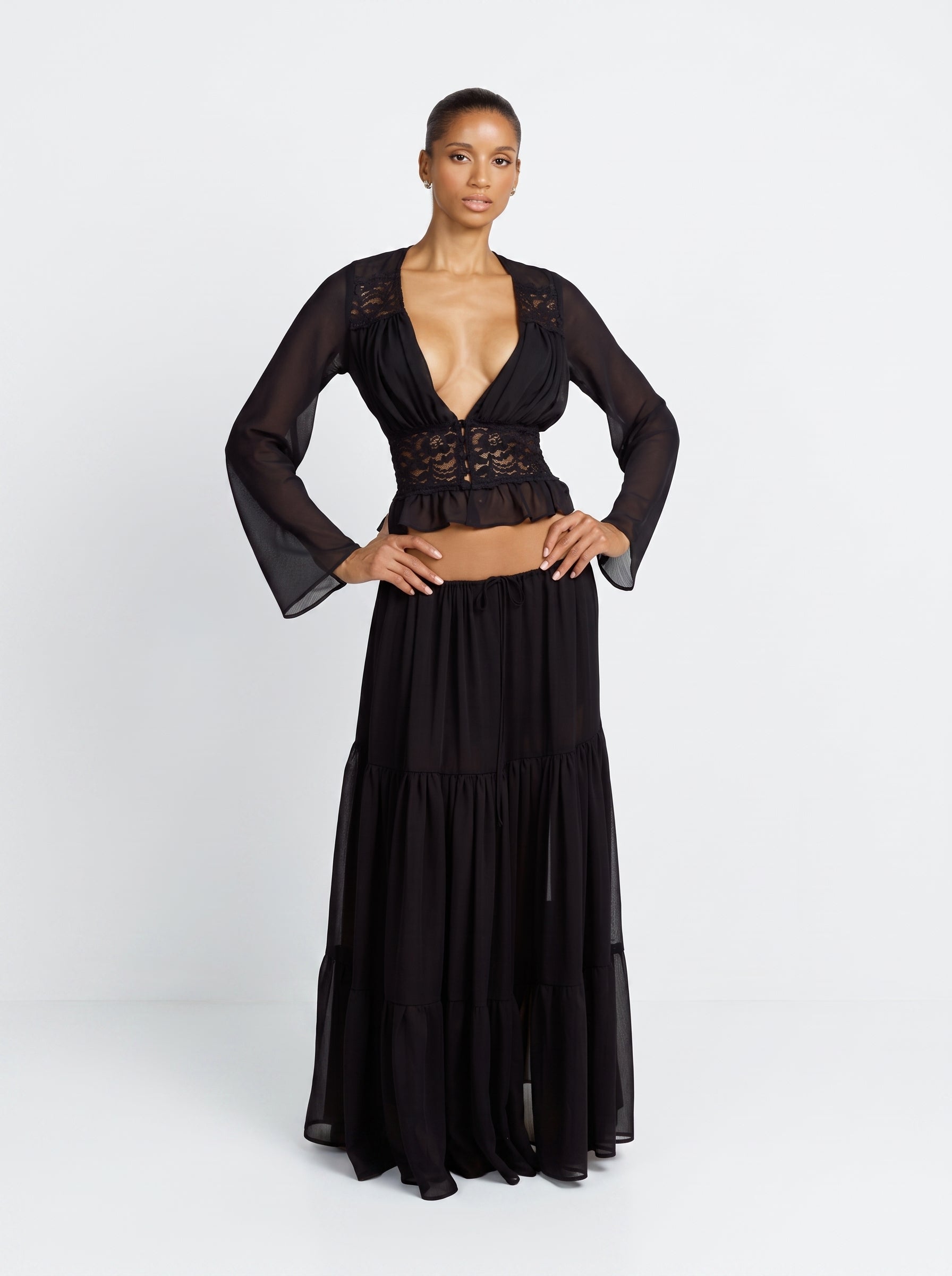 Lace Splice Sheer Co-ord Set
