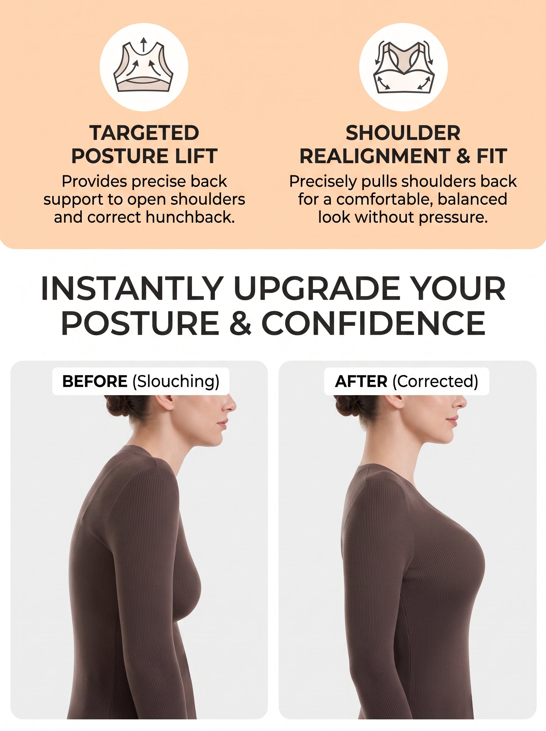 Posture-Sculpting Seamless Support Bra