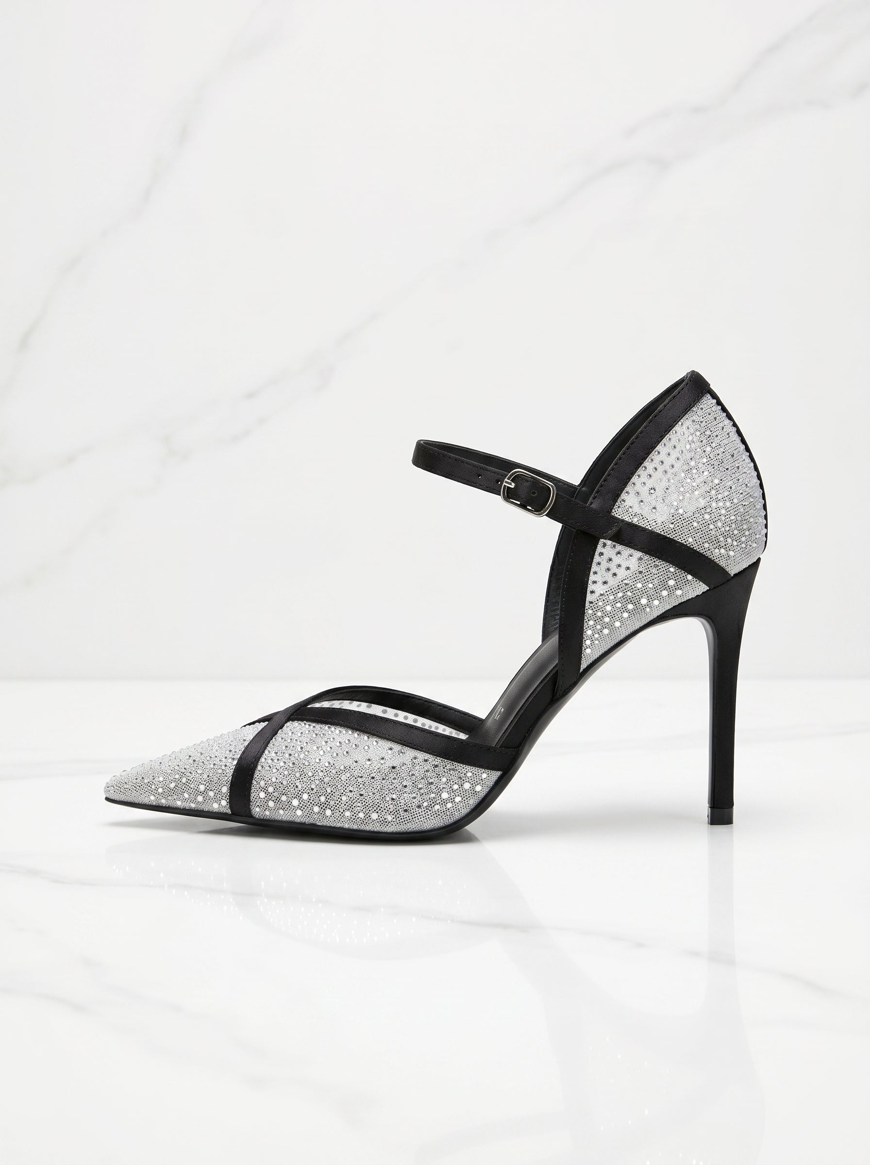 Crystal Mesh Stiletto Heel