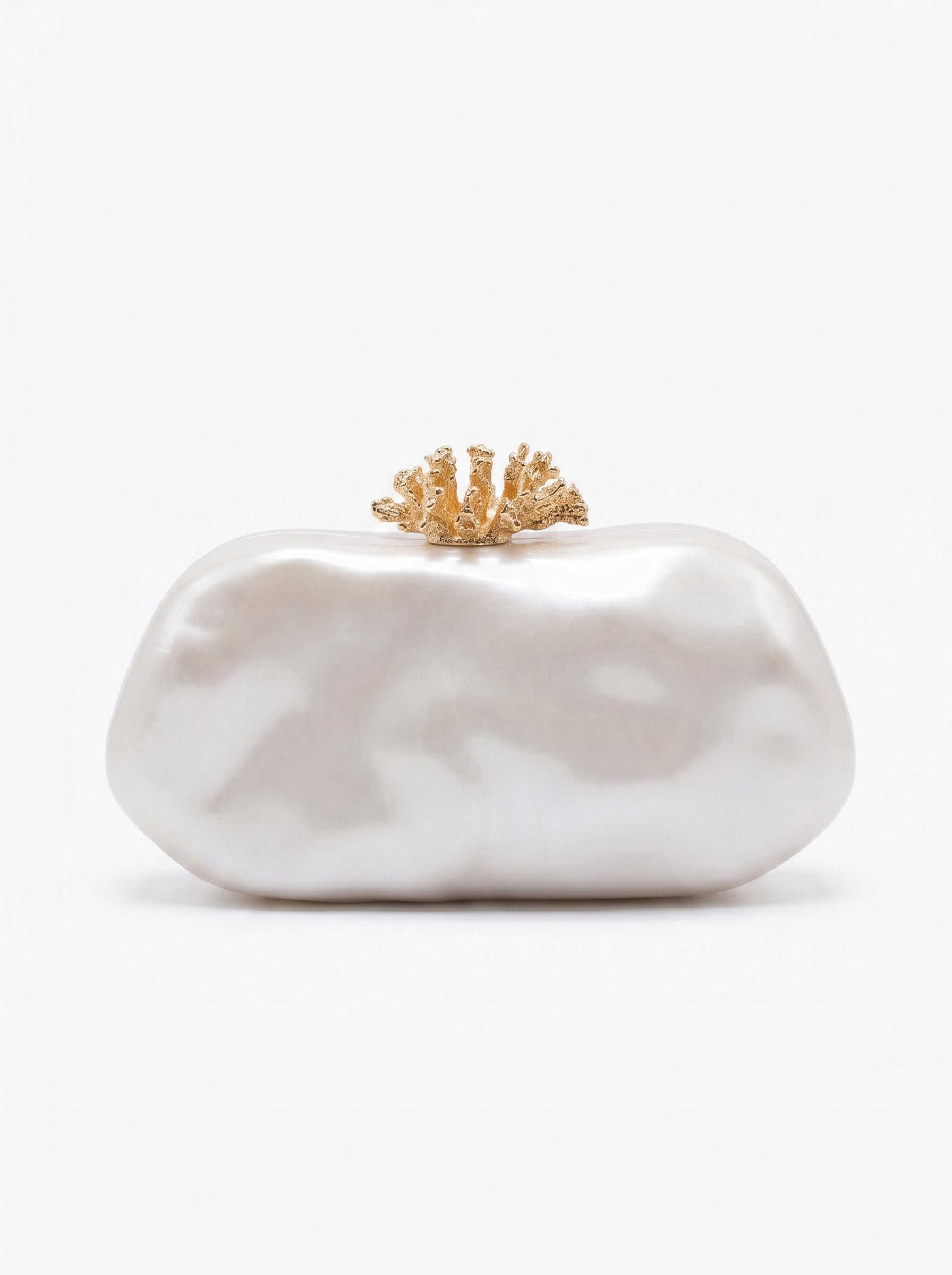 Pearl Coral Clasp Clutch