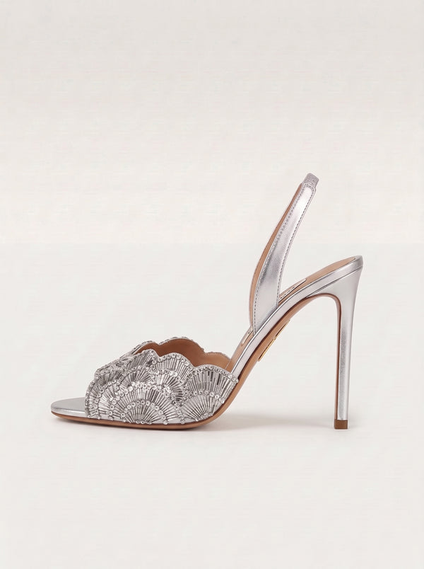 Genuine Leather Strappy Stiletto Sandals