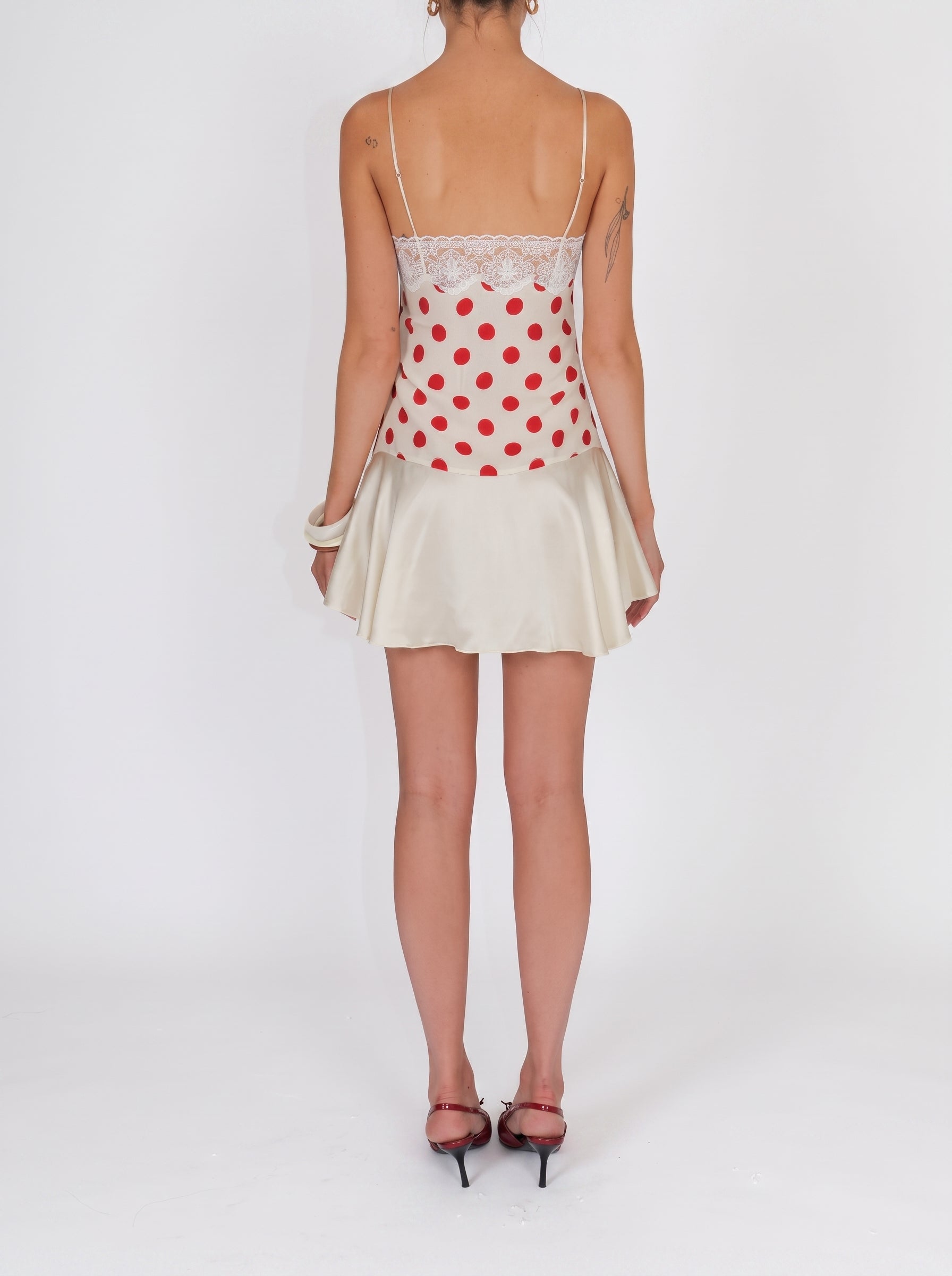Polka Dot Lace Mini Dress