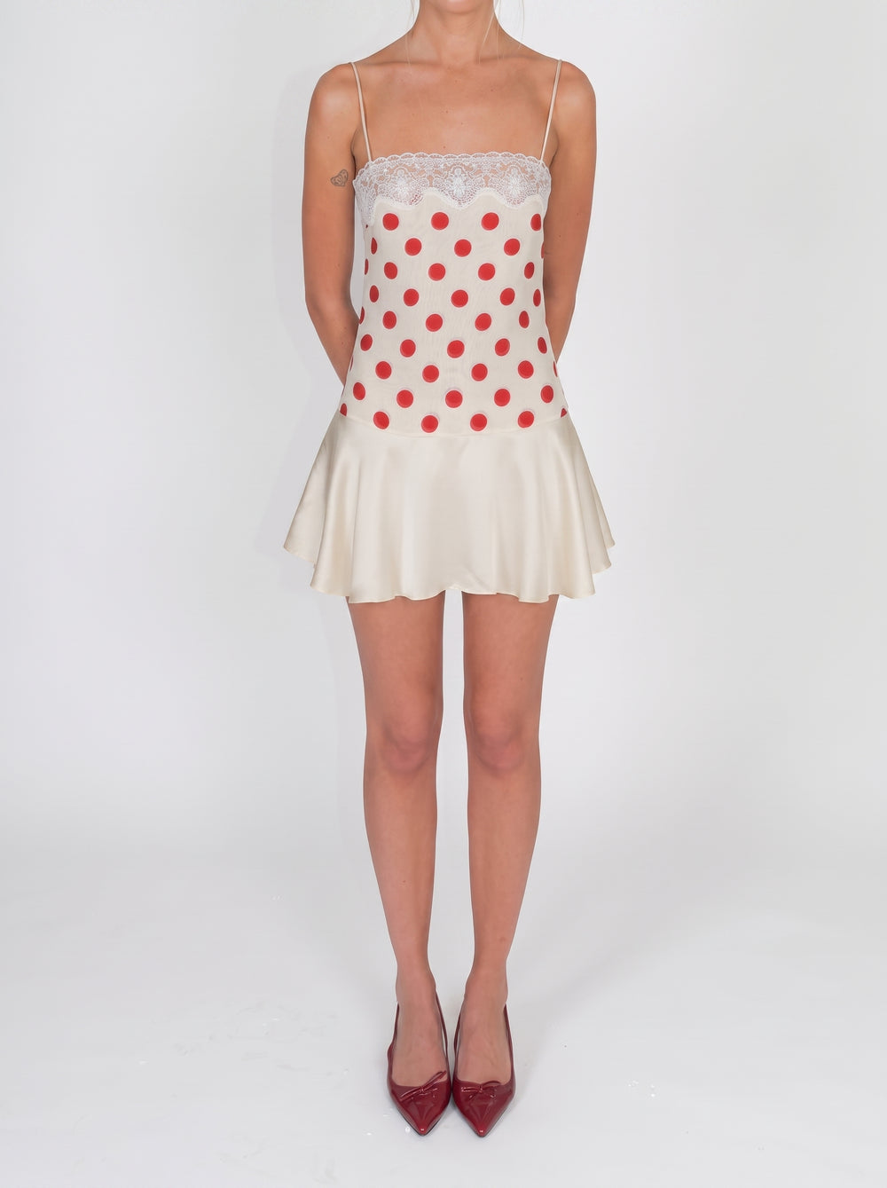Polka Dot Lace Mini Dress