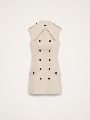 Cutout Double Breasted Trench