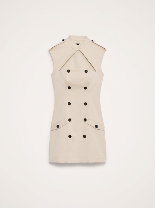 Cutout Double Breasted Trench