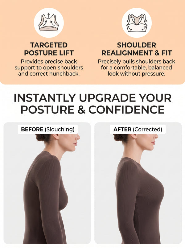 Posture-Sculpting Seamless Support Bra