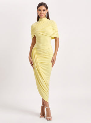 Open Back Cape Bodycon Dress