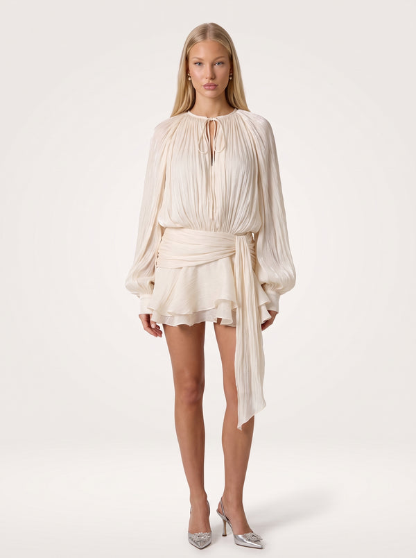 Balloon Sleeve Ruffle Mini Set