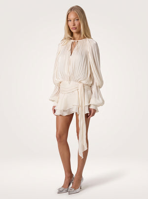 Balloon Sleeve Ruffle Mini Set