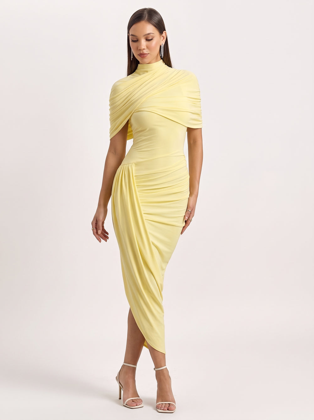 Open Back Cape Bodycon Dress