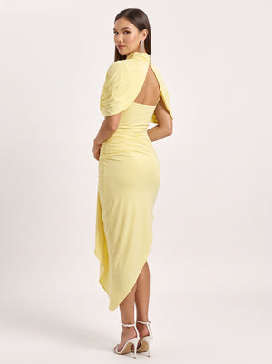 Open Back Cape Bodycon Dress