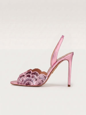 Genuine Leather Strappy Stiletto Sandals