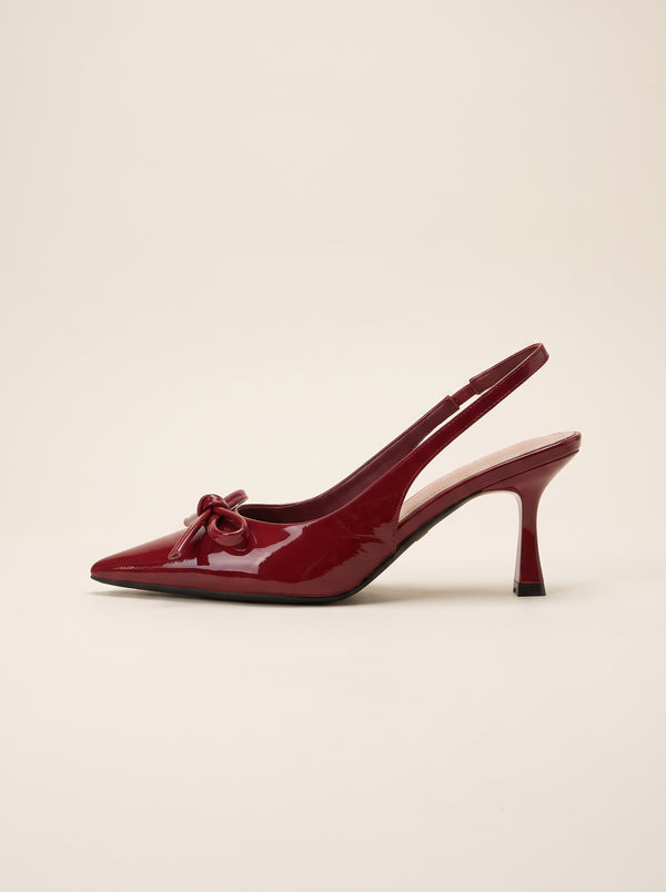 Bow Detail Slingback Heels