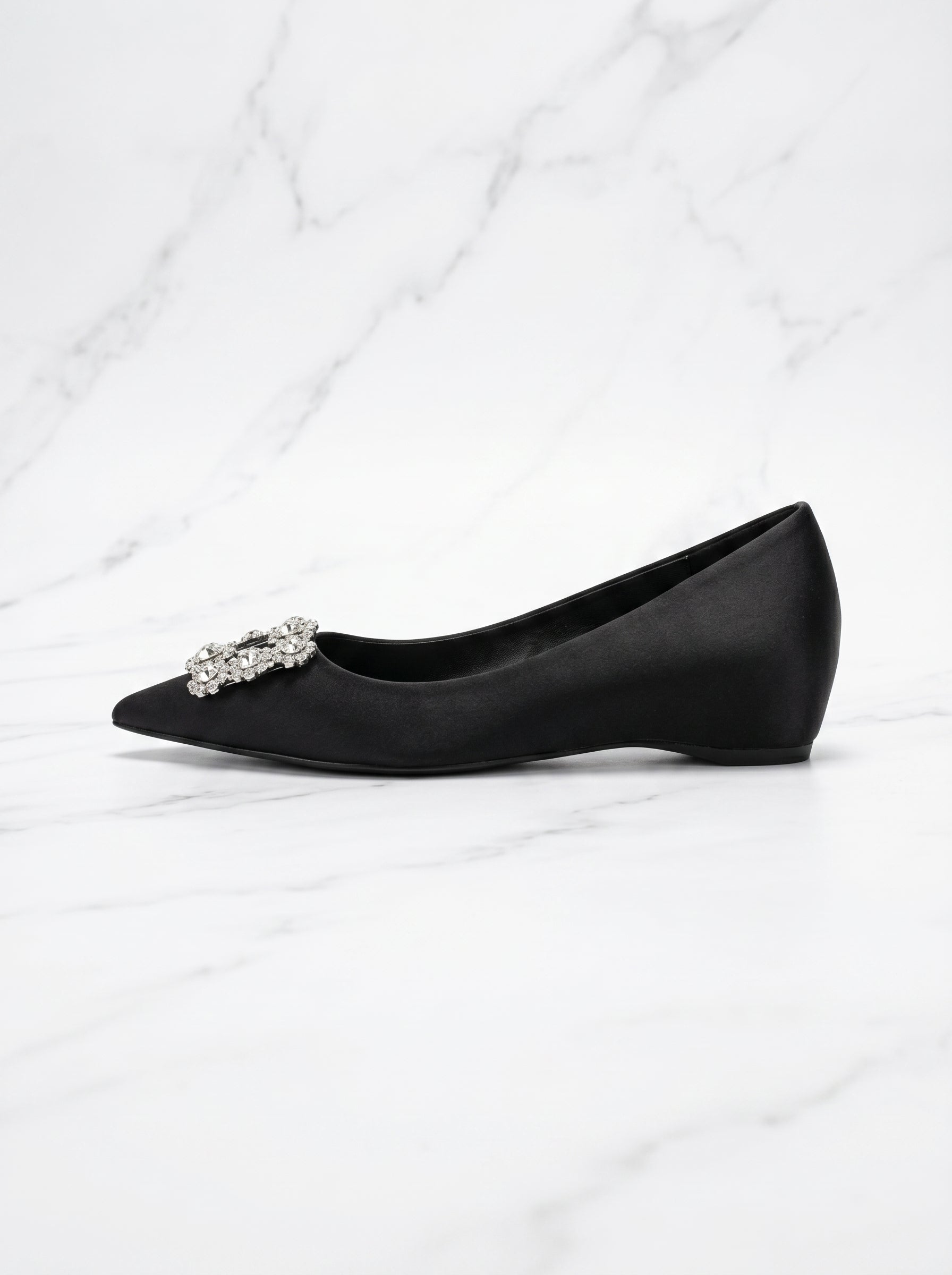 Crystal Buckle Pointed Flat