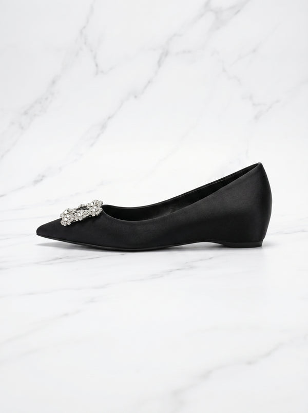Crystal Buckle Pointed Flat
