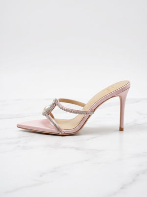 Crystal Embellished Stiletto Mule