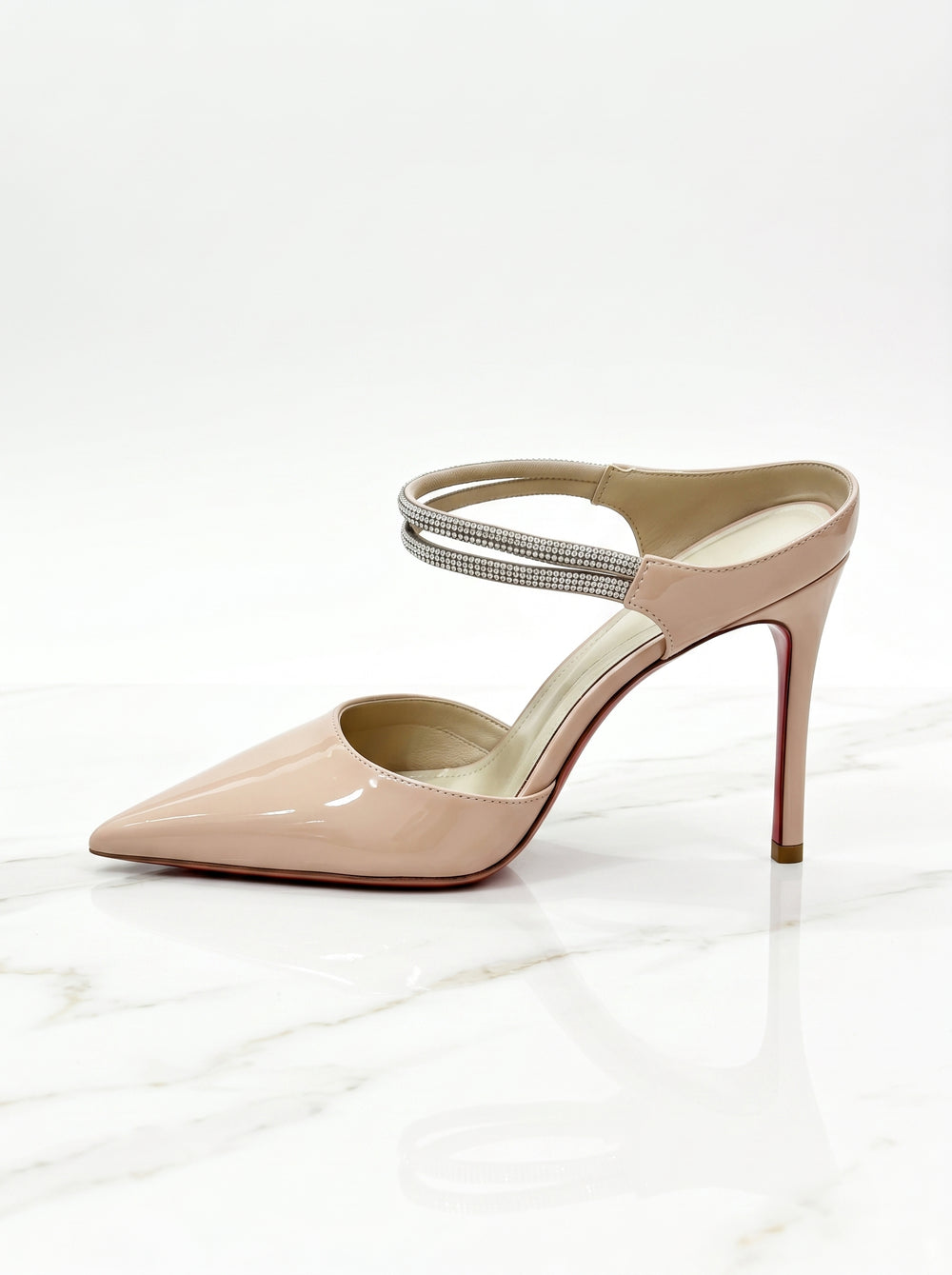 Pointed Toe Crystal Heel