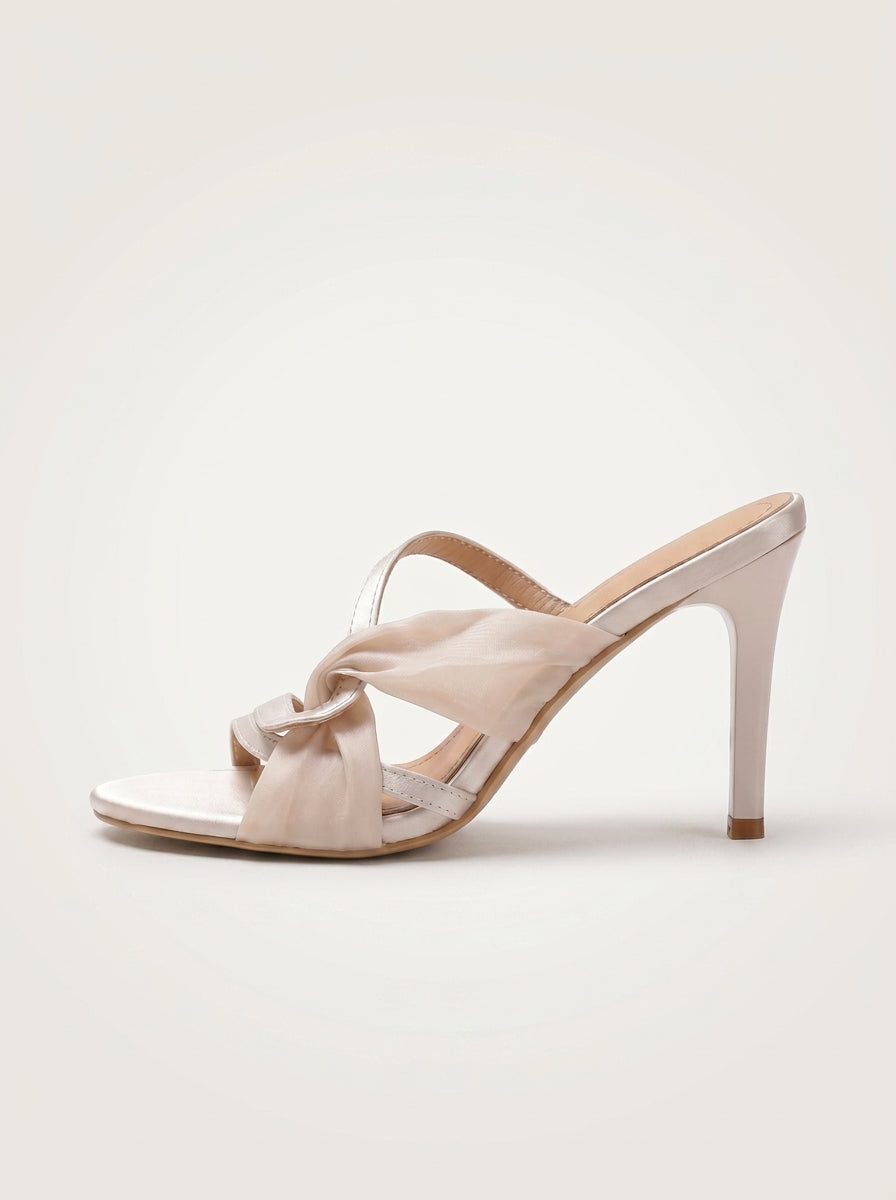 Knotted Stiletto Heeled Sandal