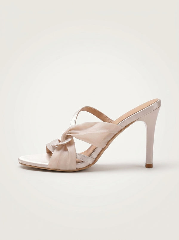 Knotted Stiletto Heeled Sandal