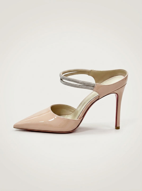 Pointed Toe Crystal Heel