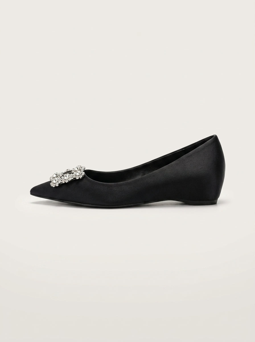 Crystal Buckle Pointed Flat