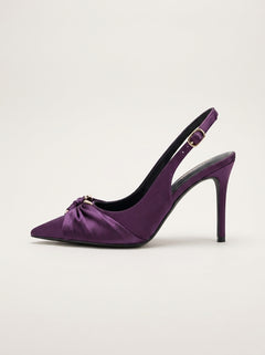 Pointed Toe Slingback Stiletto Shoes in purple — stiletto heel, VeroMarka