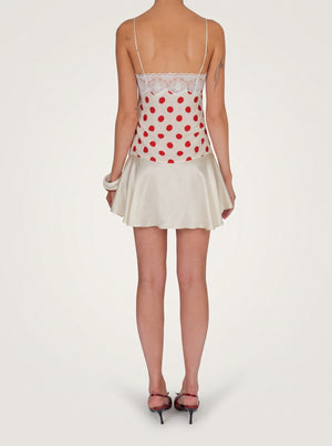 Polka Dot Lace Mini Dress