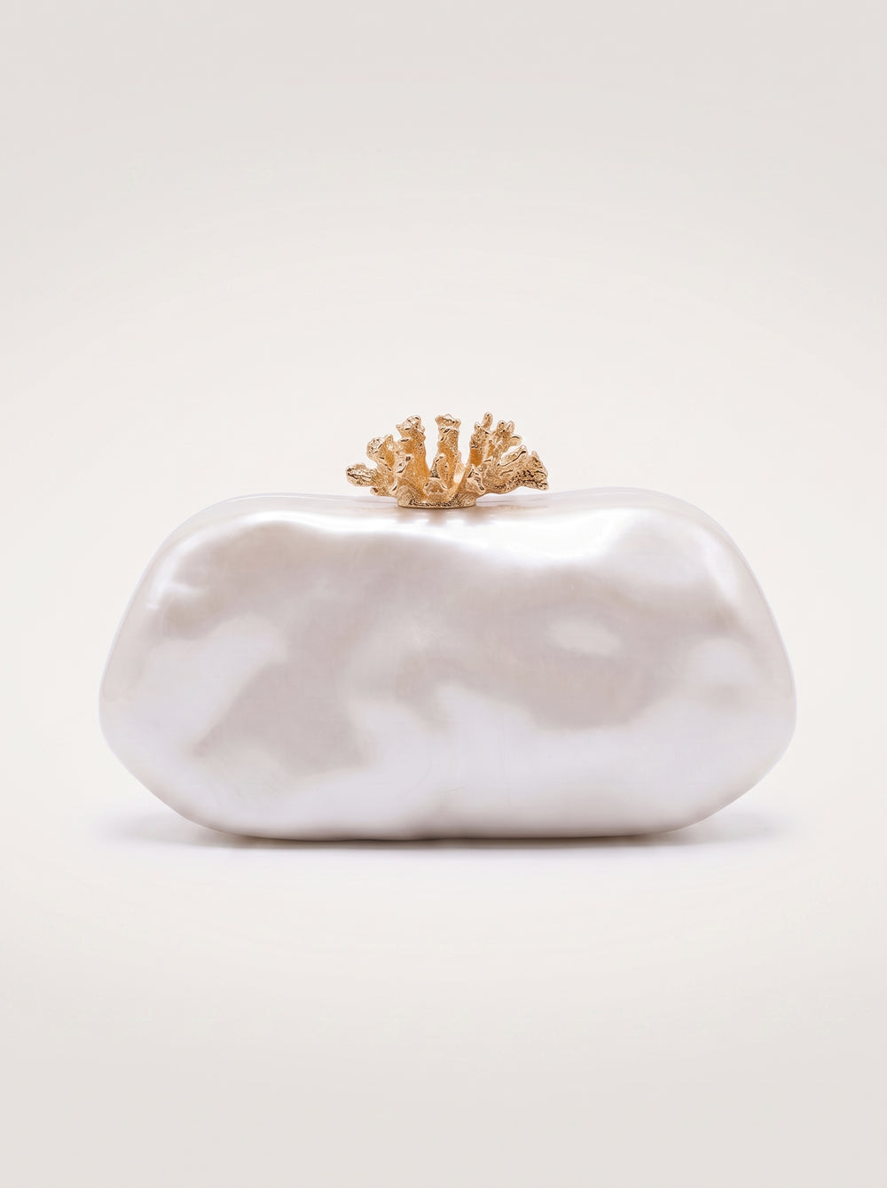 Pearl Coral Clasp Clutch