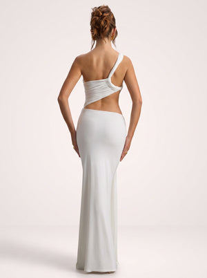 Asymmetric Cut-Out Maxi Dress