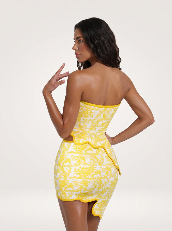Citrus Bloom Jacquard Two-Piece Set