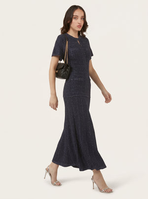 Cutout Button A-Line Dress