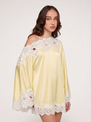 Lace Trim Off-Shoulder Mini Dress