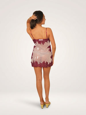 Sequin Lace Mini Dress