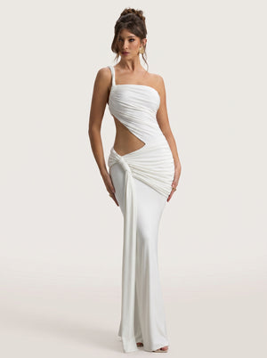 Asymmetric Cut-Out Maxi Dress