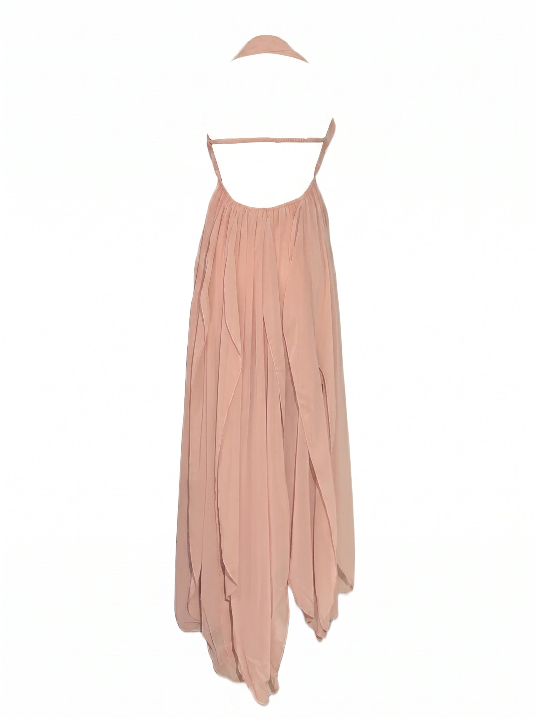 Starfish Ruffle Open-Back Gown