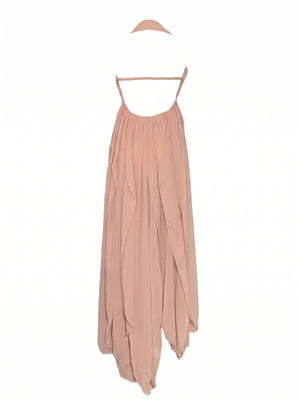 Starfish Ruffle Open-Back Gown