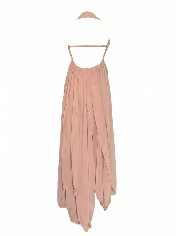 Starfish Ruffle Open-Back Gown