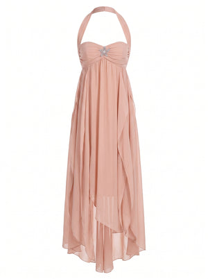 Starfish Ruffle Open-Back Gown