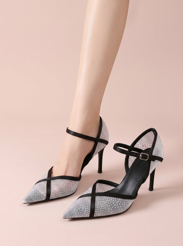 Crystal Mesh Stiletto Heel
