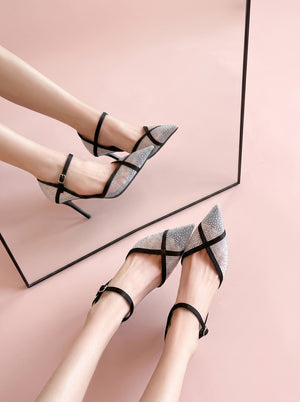 Crystal Mesh Stiletto Heel