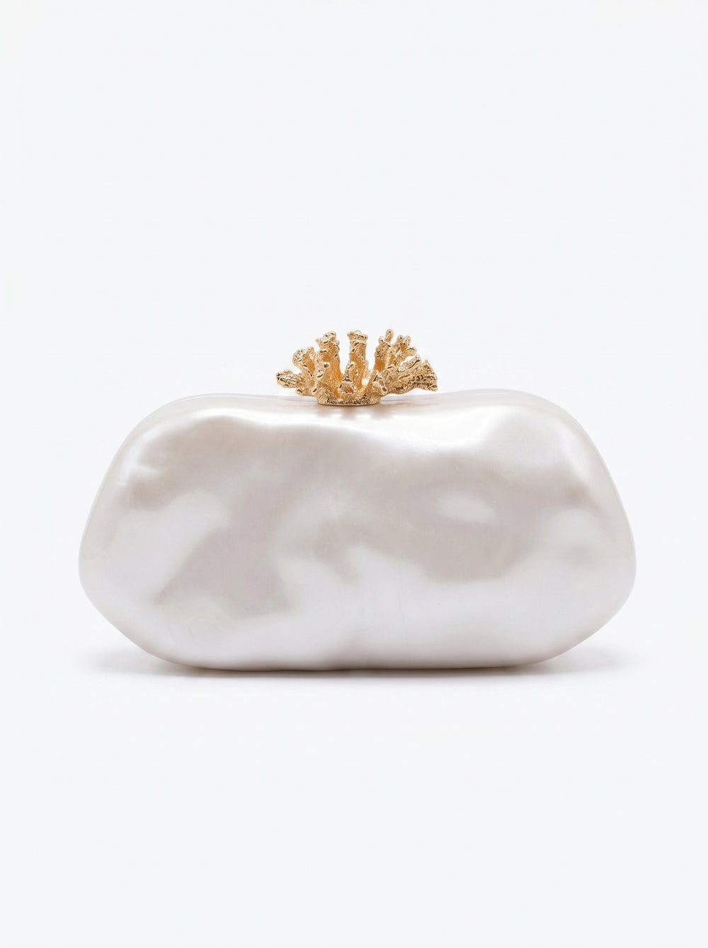 Pearl Coral Clasp Clutch