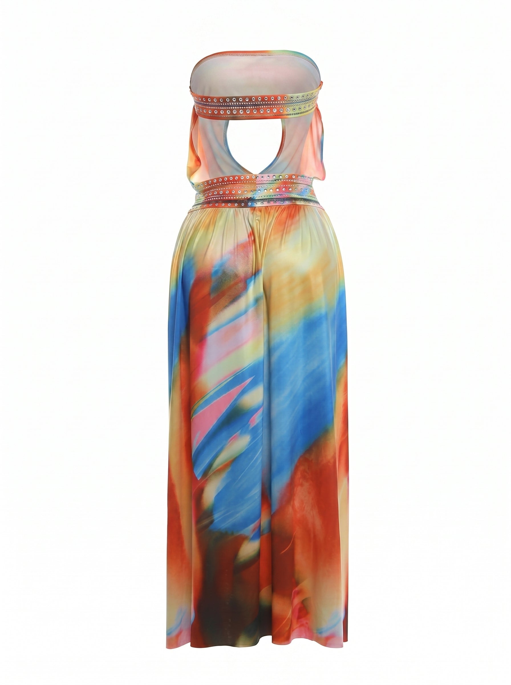 Rhine Strapless Slit Maxi